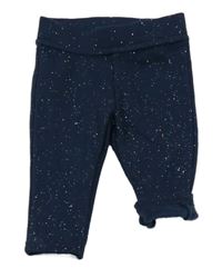 Tmavomodré třpytivé zateplené legíny Primark