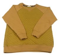 Medovo-hnědá mikina s prošíváním ESPRIT