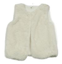 Smetanová kožešinová podšitá vesta Nutmeg