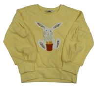 Žlutá mikina se zajíčkem Tchibo