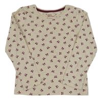 Béžové triko s mašlemi Yd.