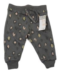 Nové - Tmavošedé leopardí tepláky Primark