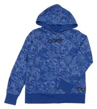 Modrá vzorovaná mikina s kapucí Jack & Jones