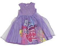 Lila kytičkované slavnostní šaty s My Little Pony 