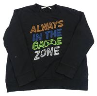Černá mikina s nápisem H&M