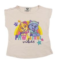 Světlerůžové tričko s pejsky - Tlapková patrola Nickelodeon 