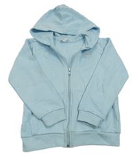 Světlemodrá propínací mikina s nápisem a kapucí zn. Dopodopo