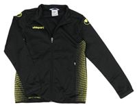 Černo-žlutá propínací sportovní mikina UHL sport