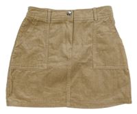 Béžová manšestrová sukně Primark