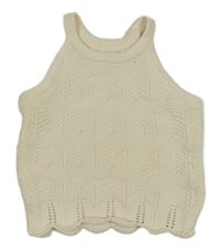 Smetanový pletený vzorovaný top F&F