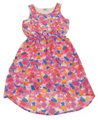 Bílé šifonové květované šaty Page one young