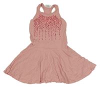 Světlerůžové  šaty s flitry Next