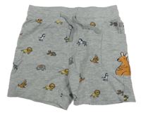 Šedé teplákové kraťasy se zvířátky Liegelind