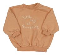 Broskvová oversize mikina s nápisem George