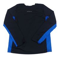 Tmavomodro-cobaltově modré funkční triko s logem KIPSTA