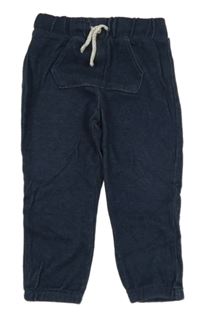 Tmavomodré teplákové kalhoty s kapsou C&A