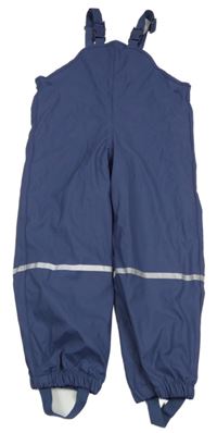 Tmavomodré nepromokavé laclové podšité kalhoty lupilu