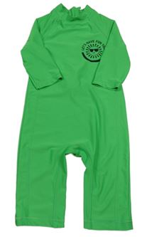 Zelený UV overal se smajlíkem/sluníčkem a nápisem George