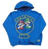 Modrá mikina s Máriem a Luigim a kapucí character