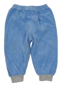 Modro-šedé sametové tepláky