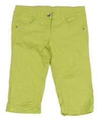 Limetkové capri plátěné kalhoty alive