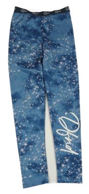 Modro-černé sportovní legíny s hvězdičkami DFND