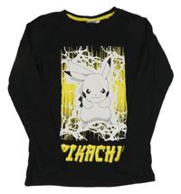 Černé triko s Pikachu 