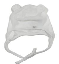 Bílá plyšová zavazovací čepice s koalou H&M