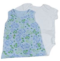 2set- Modrá košilka Prasátko Peppa s dinosaury + Bílé body George