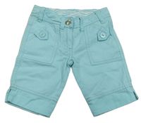 Světlemodré plátěné capri kalhoty Matalan