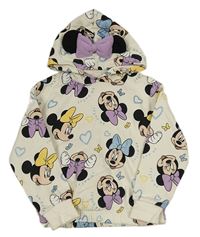Krémová mikina s Minnie a kapucí C&A