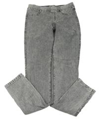 Šedé tregíny riflového vzhledu H&M