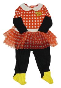 Červeno-černý overal s puntíky a tylovou sukní - Minnie Primark