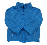 Modrá melírovaná pletená propínací mikina Impidimpi