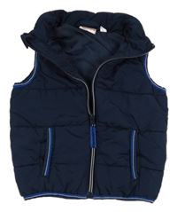 Tmavomodrá šusťáková zateplená vesta Liegelind