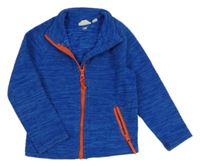 Modrá melírovaná fleecová propínací funkční mikina Mountain Warehouse