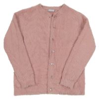 Růžový chlupatý propínací svetr Matalan