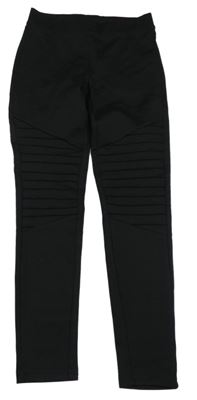 Černé tregíny se žebrováním Y.F.K.