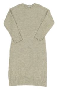 Světlešedé melírované žebrované svetrové šaty Primark