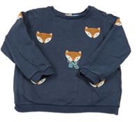 Tmavomodrá mikina s liškami John Lewis