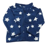 Tmavomodrá fleecová propínací mikina s hvězdami Ergee