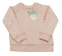 Nové - Růžová mikina s hvězdami Primark