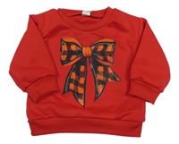 Červená mikina s mašlí Shein