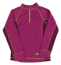 Fuchsiovo-vínová fleecová funkční mikina Trespass