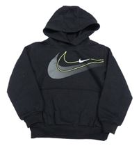 Černá mikina s logem a kapucí Nike