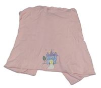 Růžová žebrovaná deka se zámkem