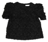 Černé chlupaté tričko Zara