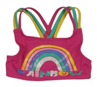 Fuchsiová plavková lambáda s duhou Topomini