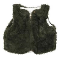 Antracitová kožešinová podšitá vesta C&A