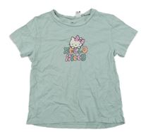 Světlezelené tričko s Hello Kitty H&M